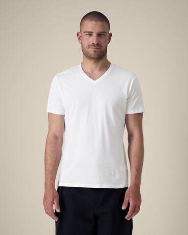 Stanley Presenter - Das Herren-T-Shirt mit V-Ausschnitt - White - M bedrucken, Art.-Nr. STTM562C0011M