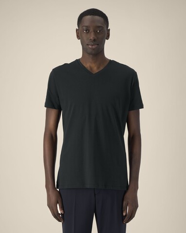 Stanley Presenter - Das Herren-T-Shirt mit V-Ausschnitt - Black - XL bedrucken, Art.-Nr. STTM562C0021X