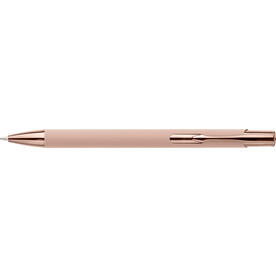Recycelter Aluminium-Kugelschreiber mit Gummibeschichtung Anisa – rose gold bedrucken, Art.-Nr. 871999128_1349495
