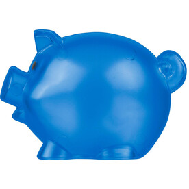 Recyceltes PS-Kunststoff-Sparschwein Vivi – Kobaltblau bedrucken, Art.-Nr. 023999999_1349500