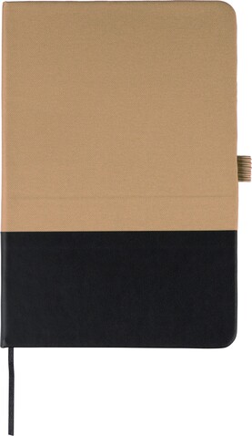 rPET-Polyester-Notizbuch A5 Yuna – beige bedrucken, Art.-Nr. 357999999_1349504