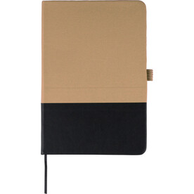 rPET-Polyester-Notizbuch A5 Yuna – beige bedrucken, Art.-Nr. 357999999_1349504
