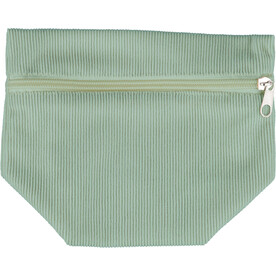 Kosmetiktasche aus Cord mit Reißverschluss Tia – pastellgrün bedrucken, Art.-Nr. 362999999_1349539