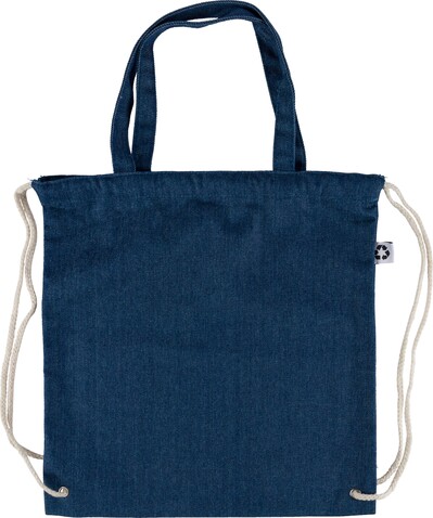 Kordelzugbeutel Dex | Denim | 6,6 l – Blau bedrucken, Art.-Nr. 005999999_1349541
