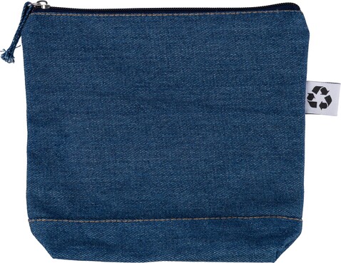 Kosmetiktasche aus recyceltem Denim Orin – Blau bedrucken, Art.-Nr. 005999999_1349543 Kosmetiktasche aus recyceltem Denim Orin – Blau bedrucken, Art.-Nr. 005999999_1349543