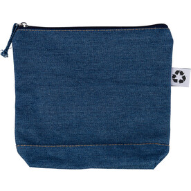 Kosmetiktasche aus recyceltem Denim Orin – Blau bedrucken, Art.-Nr. 005999999_1349543