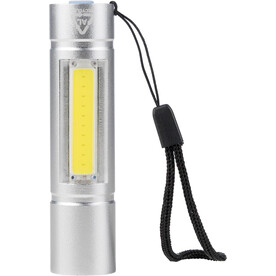 Taschenlampe aus recyceltem Aluminium COB Sami – Silber bedrucken, Art.-Nr. 032999999_1350405