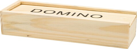 Domino-Spiel Enid | Recycling-Holz – Braun bedrucken, Art.-Nr. 011999999_1404872