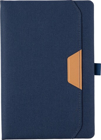 Notizbuch Thorsten | Recyceltes PET | A5 | Liniert – Blau bedrucken, Art.-Nr. 005999999_1415027