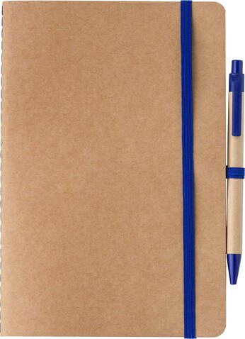 Notizbuch aus recyceltem Karton (A5) Theodore – Kobaltblau bedrucken, Art.-Nr. 023999999_1421005