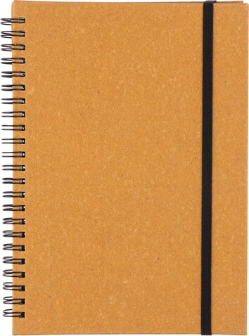 Notizbuch aus recyceltem Leder A5 Egon – Braun bedrucken, Art.-Nr. 011999999_1421007