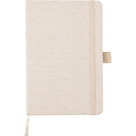 Hanf-Notizbuch A5 Barbara – Khaki bedrucken, Art.-Nr. 013999999_1421048