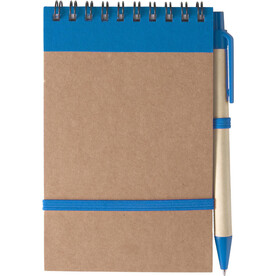 Notizbuch aus recyceltem Karton Emory – Hellblau bedrucken, Art.-Nr. 018999999_1420985