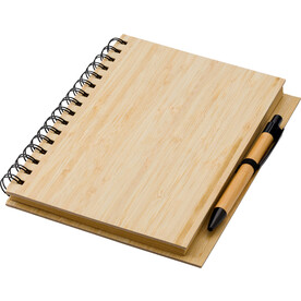 Notizbuch aus Bambus Carmen – Braun bedrucken, Art.-Nr. 011999999_1420995