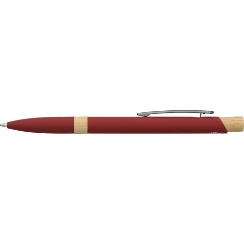 Kugelschreiber Calandra | Recycelt | Bambus – Bordeauxrot bedrucken, Art.-Nr. 010999128_1207806