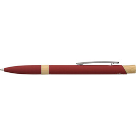 Kugelschreiber Calandra | Recycelt | Bambus – Bordeauxrot bedrucken, Art.-Nr. 010999128_1207806