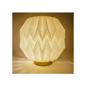 Coollux faltbare, von Origami inspirierte Papier-LED-Lampe Luna 25cm - Natur bedrucken, Art.-Nr. LT40727-N0094