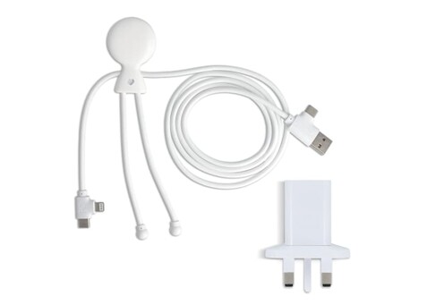 2090 - Xoopar Mr. Bio Langes Ladekabel + UK Stecker Adapter - Weiss bedrucken, Art.-Nr. LT41026-N0001 2090 - Xoopar Mr. Bio Langes Ladekabel + UK Stecker Adapter - Weiss bedrucken, Art.-Nr. LT41026-N0001
