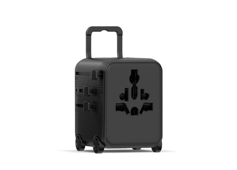 Xoopar Luggie GaN Weltreise-Adapter-Trolley - Schwarz bedrucken, Art.-Nr. LT41033-N0002 Xoopar Luggie GaN Weltreise-Adapter-Trolley - Schwarz bedrucken, Art.-Nr. LT41033-N0002