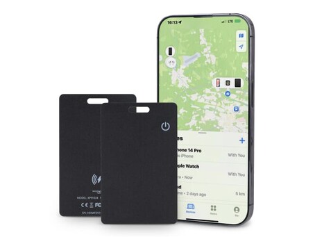 Xoopar ICE-Card Ultradünne Tracker-Karte wiederaufladbar - Schwarz bedrucken, Art.-Nr. LT41801-N0002