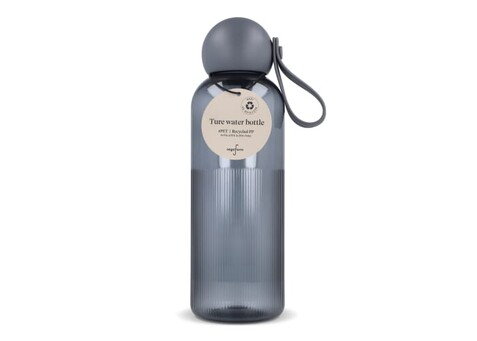 Sagaform Ture Wasserflasche 600 ml - Transparent / Dunkelgrau bedrucken, Art.-Nr. LT52056-N0460 Sagaform Ture Wasserflasche 600 ml - Transparent / Dunkelgrau bedrucken, Art.-Nr. LT52056-N0460