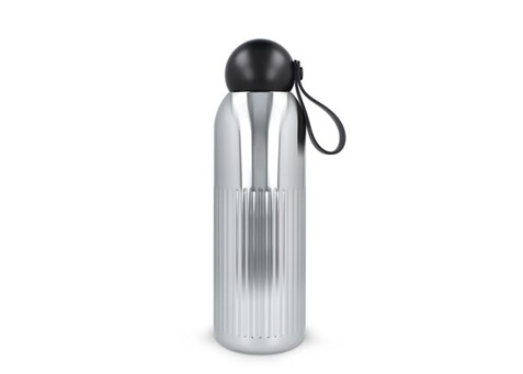 Sagaform Tekla Stahlisolierflasche Chrom (recycelt) 500 ml - Chrom bedrucken, Art.-Nr. LT52133-N0003