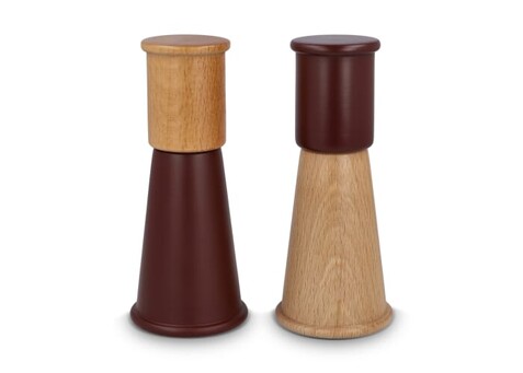 Sagaform "Gurken" Salz- und Pfeffermühle Set klein, 15 cm - Dunkelrot bedrucken, Art.-Nr. LT52260-N0020