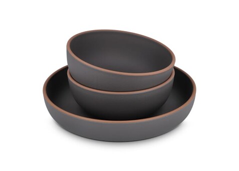 InSideOut 3-teiliges Servierset Runa, hergestellt aus rPET - Grau bedrucken, Art.-Nr. LT57310-N0061