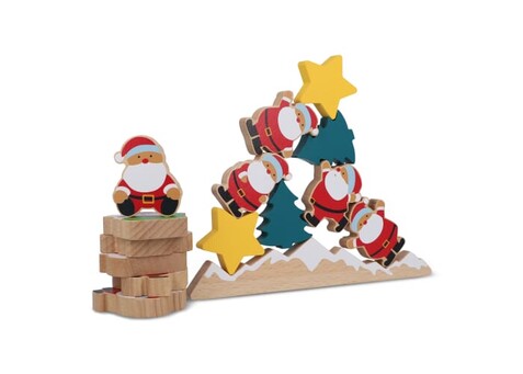 InSideOut Holz Weihnachtsmann Balancierspiel - Neon Sortiment bedrucken, Art.-Nr. LT57402-N0099