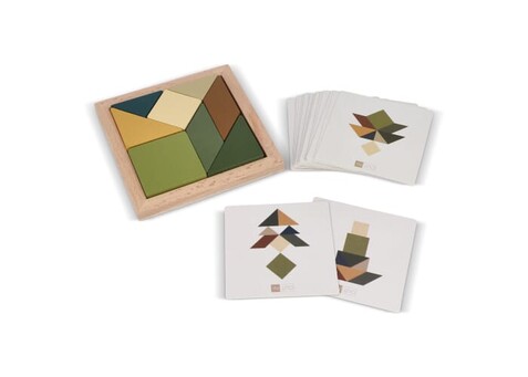 InSideOut Holz-Tangram think IQ puzzle - Neon Sortiment bedrucken, Art.-Nr. LT57405-N0099