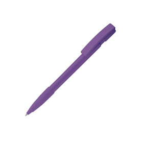 Kugelschreiber Nash Hardcolour mit Gummigriff - Purple bedrucken, Art.-Nr. LT80801-N0072