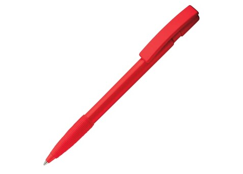 Kugelschreiber Nash Hardcolour mit Gummigriff - Rot bedrucken, Art.-Nr. LT80801-N0021