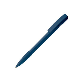 Kugelschreiber Nash Hardcolour mit Gummigriff - Dunkelblau bedrucken, Art.-Nr. LT80801-N0010