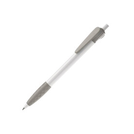 Kugelschreiber Cosmo Grip HC - Weiss / Silber bedrucken, Art.-Nr. LT87620-N0105
