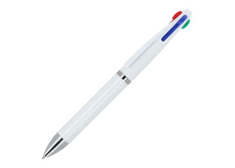 4-Farben-Stift - Weiss bedrucken, Art.-Nr. LT87850-N0001