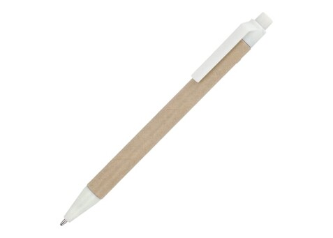 Papierkugelschreiber - Weiss bedrucken, Art.-Nr. LT87898-N0001