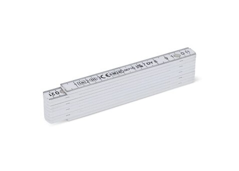 Kalibrierter faltbarer Zollstock 1m - Weiss bedrucken, Art.-Nr. LT90210-N0001 Kalibrierter faltbarer Zollstock 1m - Weiss bedrucken, Art.-Nr. LT90210-N0001