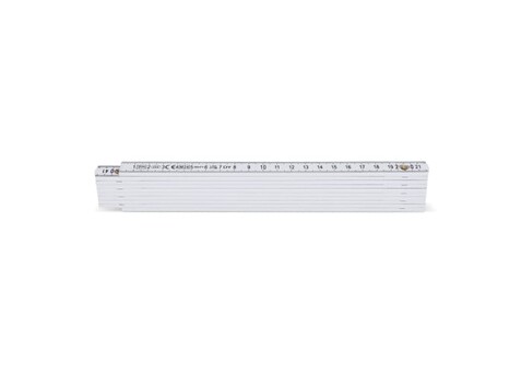 Kalibrierter faltbarer Zollstock 2m - Weiss bedrucken, Art.-Nr. LT90220-N0001 Kalibrierter faltbarer Zollstock 2m - Weiss bedrucken, Art.-Nr. LT90220-N0001