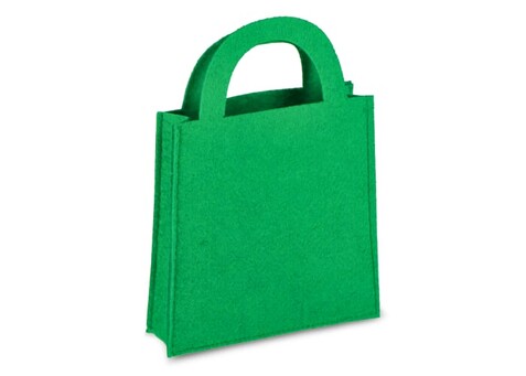 Filz-Geschenktüte 15 x 21 cm - Grün bedrucken, Art.-Nr. LT90279-N0031