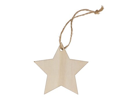 Sternförmiges Weihnachtsornament aus Holz - Natur bedrucken, Art.-Nr. LT90281-N0094 Sternförmiges Weihnachtsornament aus Holz - Natur bedrucken, Art.-Nr. LT90281-N0094