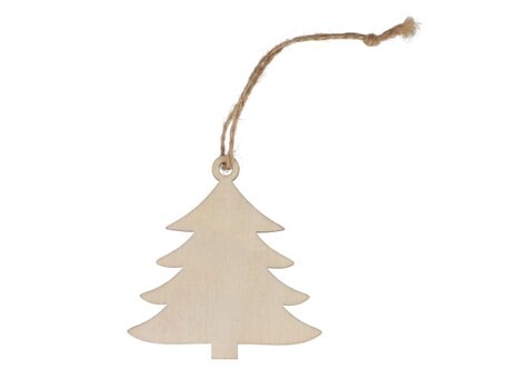 Baumförmiges Weihnachtsornament aus Holz - Natur bedrucken, Art.-Nr. LT90283-N0094