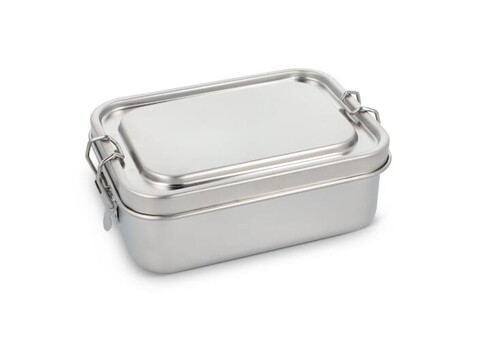 Edelstahl-Brotdose - Silber bedrucken, Art.-Nr. LT90424-N0005 Edelstahl-Brotdose - Silber bedrucken, Art.-Nr. LT90424-N0005