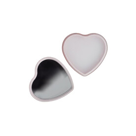 Lippenbalsam in Flacher metallischer Herzformdose - Rot bedrucken, Art.-Nr. LT90486-N0021