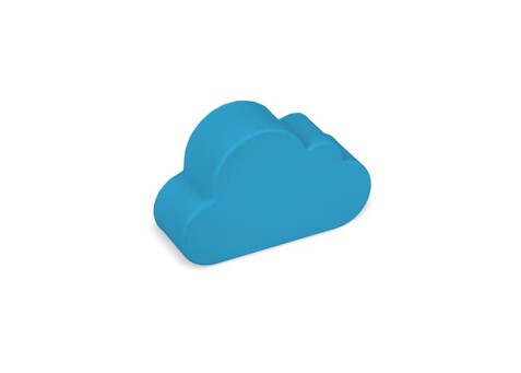 Anti-Stress-Wolke - Hellblau bedrucken, Art.-Nr. LT90575-N0012