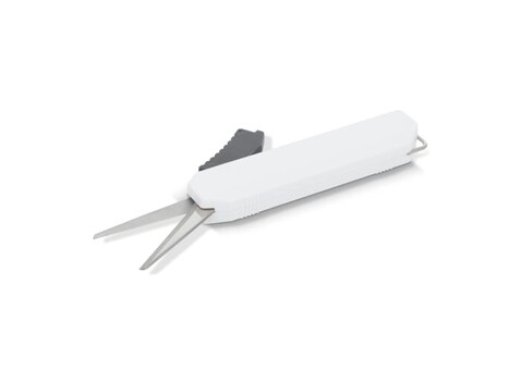 Klappbare Reiseschere - Weiss bedrucken, Art.-Nr. LT90756-N0001