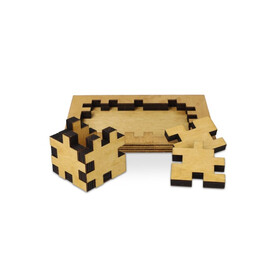 Würfelpuzzle aus Holz - Holz / Holz bedrucken, Art.-Nr. LT90758-N9393