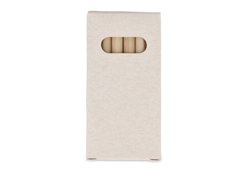 6 Buntstifte in einer Schachtel aus recyceltem Milchkarton - Ecru bedrucken, Art.-Nr. LT91520-N0054 6 Buntstifte in einer Schachtel aus recyceltem Milchkarton - Ecru bedrucken, Art.-Nr. LT91520-N0054