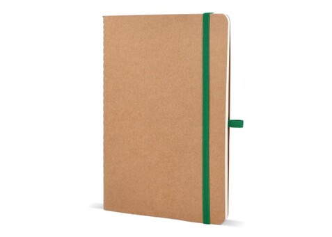 Notizbuch mit flexiblem Einband Kraftpapier A5 - Grün bedrucken, Art.-Nr. LT92061-N0031