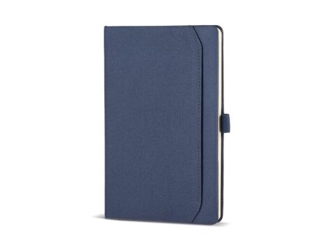 Notizbuch mit Tasche Ashira A5 - Dunkelblau bedrucken, Art.-Nr. LT92083-N0010