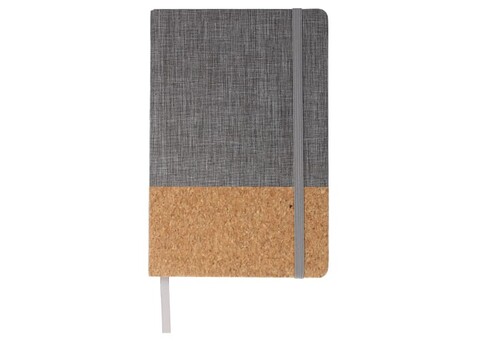 Notizbuch R-PET & Kork A5 - Grau bedrucken, Art.-Nr. LT92085-N0061 Notizbuch R-PET & Kork A5 - Grau bedrucken, Art.-Nr. LT92085-N0061
